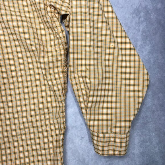 Exofficio Mens Long Sleeve Vented Shirt size XL Orange Plaid Button Up Pockets - Picture 9 of 16